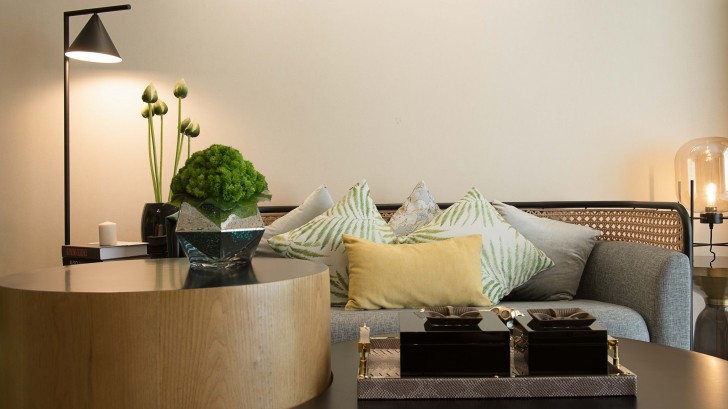 長沙西店樣板房美式風格裝修實景圖--沙發