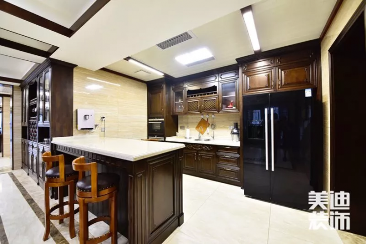 天璽灣300平米新中式風(fēng)格裝修案例實拍圖--廚房