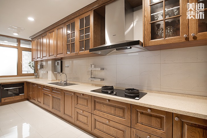 江山壹號180平米新中式風格裝修案例實拍圖--廚房